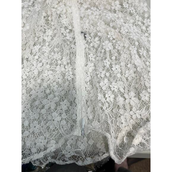 Isabel Marant Toyela White Lace Sheer Etoile Mock Neck Long Sleeve Top Size 38/6 - Picture 10 of 13
